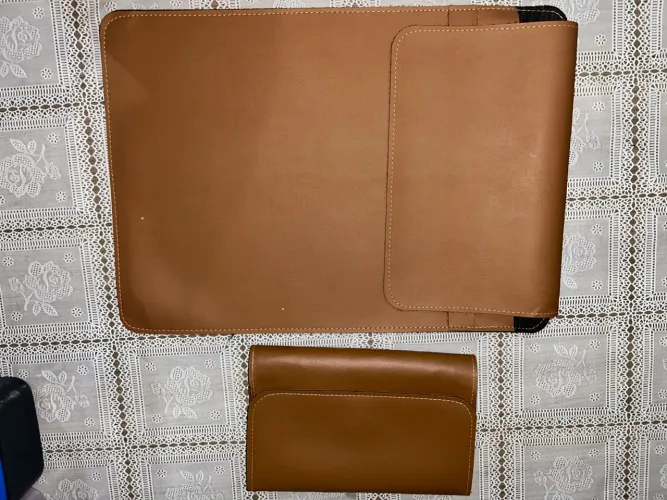Pasta para notebook em couro sintético