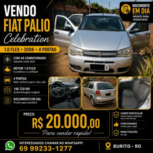 Fiat Palio Celebration 1.0 Fire Flex 8V 4P 2009