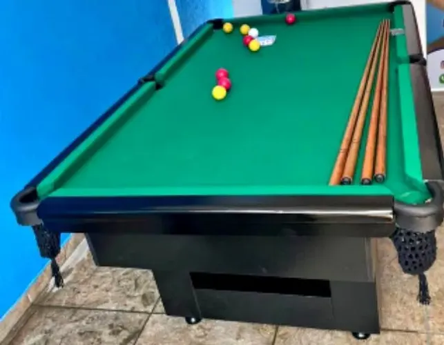 Sinuca Pé Ú Preta Forração Verde 