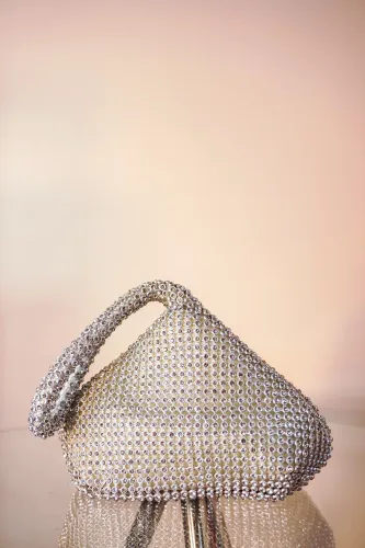  Bolsa de noite clutch triangular