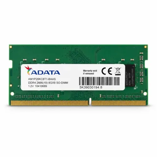 Memória RAM DDR4 Adata 8GB 2666MHz - AM1P26KC8T1-BAAS