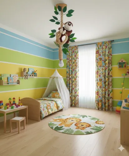 Luminária infantil safari