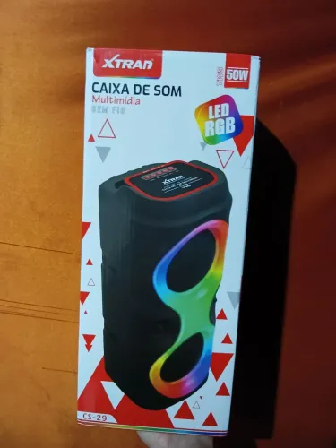 Caixa de Som multimídia Xtran, Bluetooth, TF, USB, rádio FM, Tamanho (38,4cm X 15,6cm)