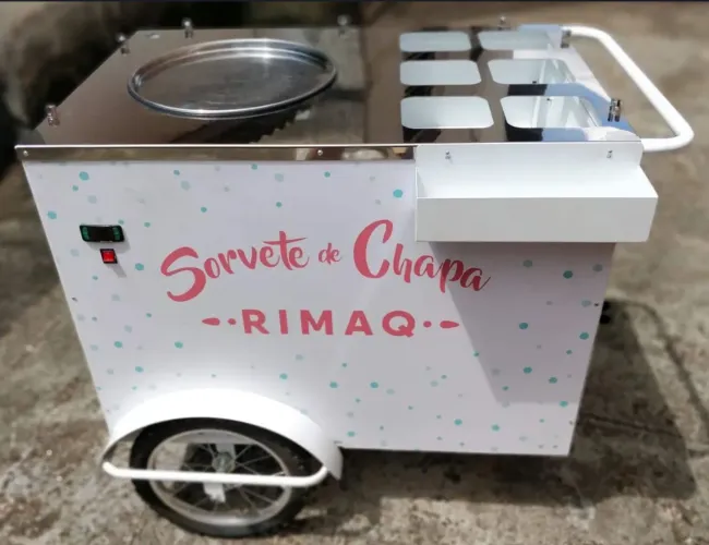Carrinho/Máquina de sorvete na chapa -  Rimaq