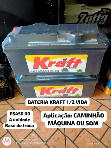 BATERIA KRAFT 140AH 1/2 VIDA