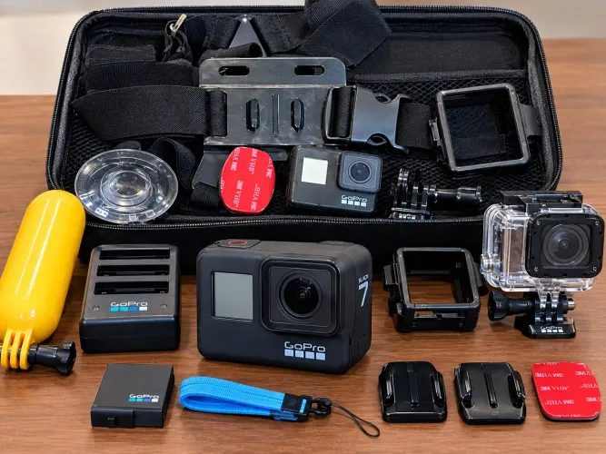 ? GoPro Hero 7 Black + Mala Completa com Acessórios