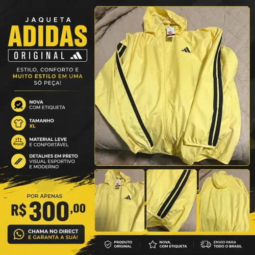 Corta vento Adidas nova sem uso