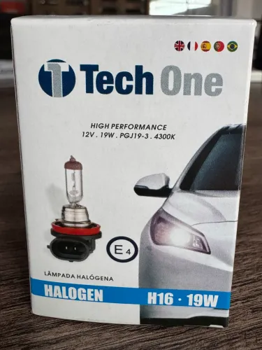 Lâmpada halogena 12v 19w techone h16 na promoção só 15,00