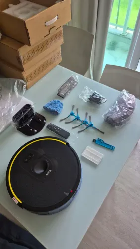 Robô Aspirador ABIR X6 - 15 Modos de Limpeza | Aspira e Passa Pano | Mapa Inteligente
