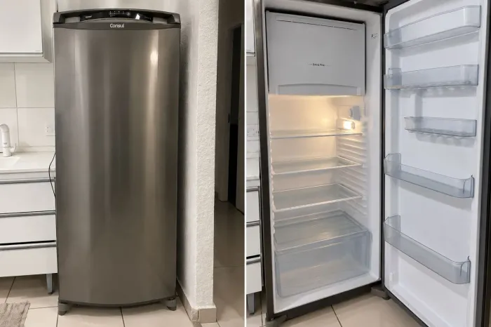 Geladeira Consul inox 337 litros ? 127 V ? R$ 600