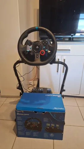 Logitech G29 Driving Force + Suporte | Completo | Impecável