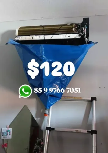 Limpeza e higienização de ar-condicionado | $120