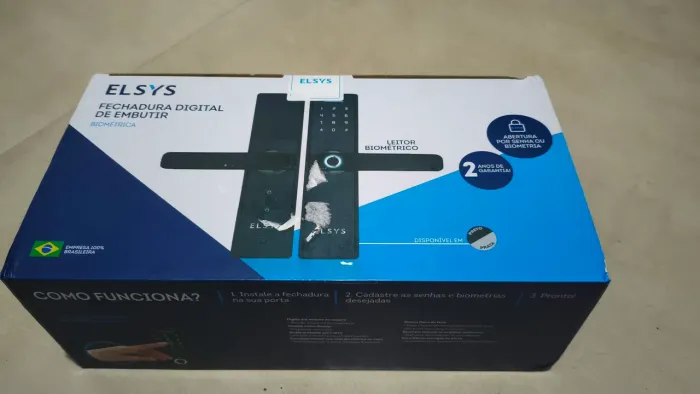 Fechadura Digital de Embutir c/ Biometria Elsys ESF-DE2000B