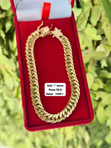 Pulseira de ouro 18k 10.9g Nova | Certificado de garantia | Loja física