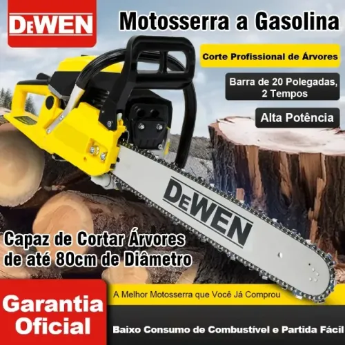 MOTOSSERRA DEWEN 52CC A GASOLINA - NA CAIXA