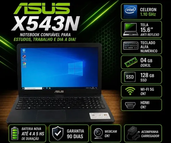 Vendo notebook sem detalhes. Acompanha carregador