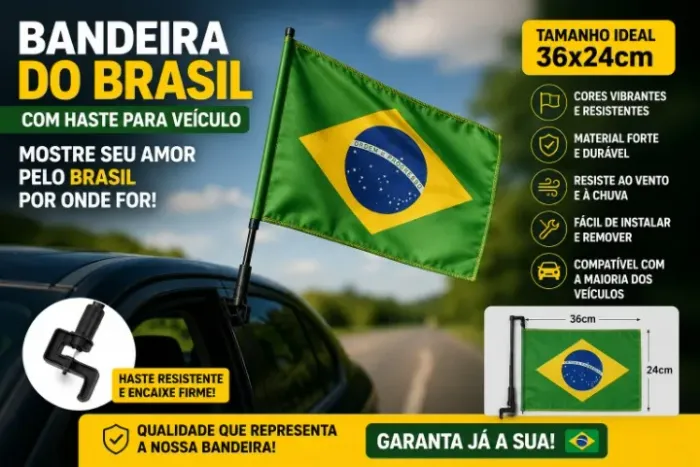 Bandeira do Brasil de cetim