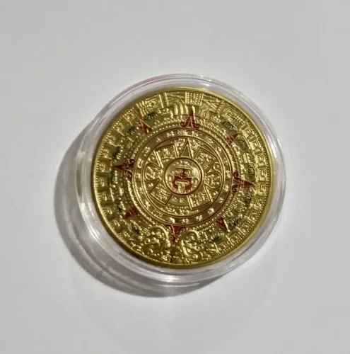 MEDALHA COMEMORATIVA DO CALENDÁRIO ASTECA.