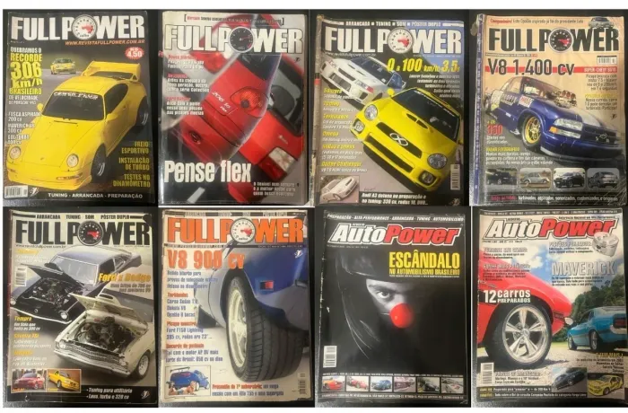 Coleção de revistas de carros e motos