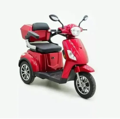 Triciclo elétrico Autopropelido 1000W Ré Alarme Bagageiro Eko-10 Vermelho