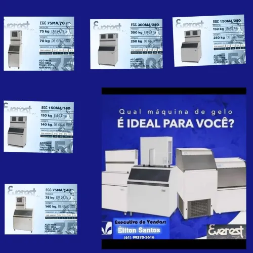 Máquinas de Gelo Everest | Pronta Entrega | Venda e Aluguel - DF e Entorno