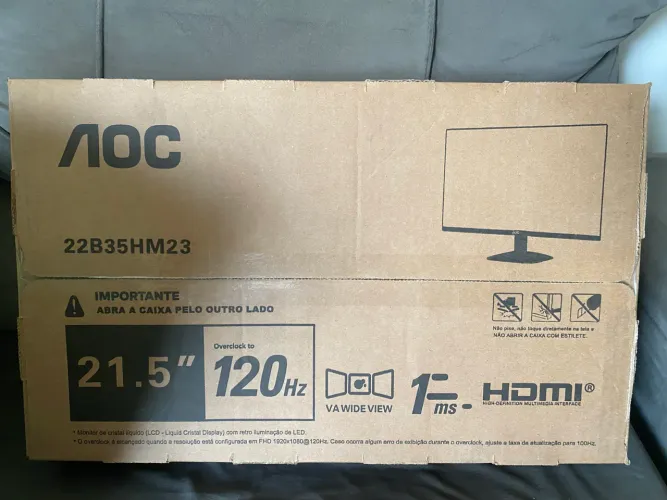 monitor gamer AOC 120hz 22 Pol. 1ms LACRADO NUNCA USADO