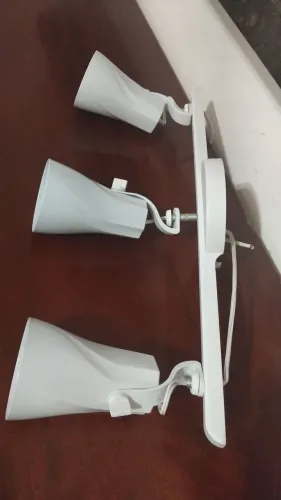 Luminária Spot Triplo Articulado Branco para Teto