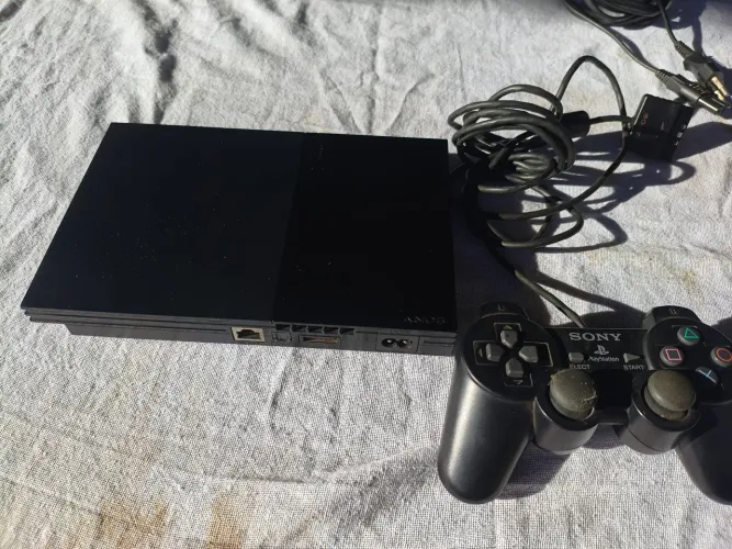 PS2 com controle original+18 jogos