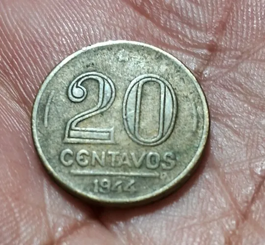 Moeda Antiga de 20 Centavos - 1944