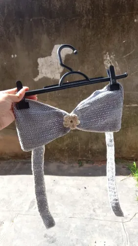 Top croche forrado