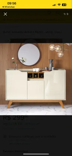 Buffet Aparador Anitta 3 Portas
