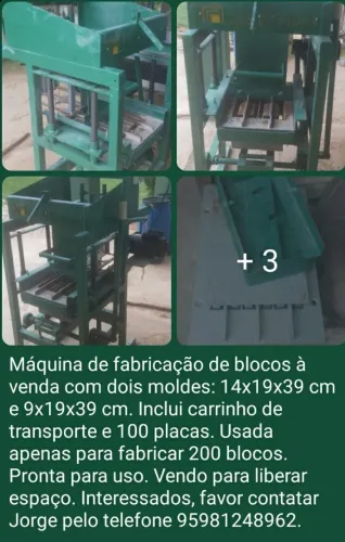 Maquina de fazer blocos de comcreto