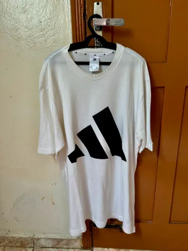 CAMISETA ADIDAS BIG TREFOIL, ORIGINAL, TAMANHO G, BRANCA