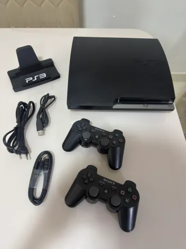 Ps3 slim 1Tb 2 controles Passo cartão