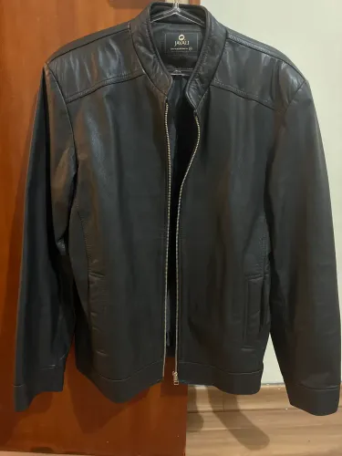 Jaqueta de couro slim/Javali