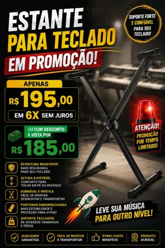 Estante para teclado promoção