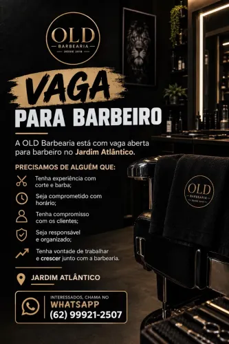 Vaga pra barbeiro Jardim Atlântico