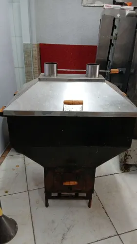 Máquina a bafo 60kg de carne tampa inox