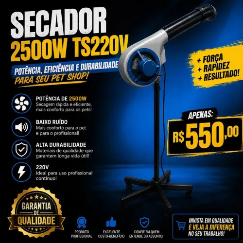 Secador pet shop