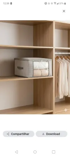 Organizador perfeito para maximizar espaço com alças, visor premium tamanho:60x45x30cm