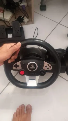 Volante de pc knup completo (funciona perfeitamente)
