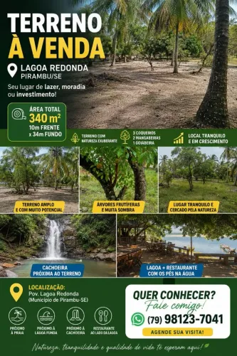 Vende-se terreno em Lagoa Redonda . Valor do terreno:40.000.00 aceito troca em carro e ?