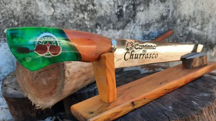 Faca artesanal para churrasco "Cantinho do churrasco"