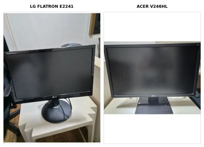 Kit 2 Monitores LED Full HD (LG 21.5" + Acer 24") - Ótimo Preço!