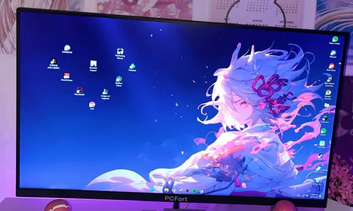 monitor 23.8pol 165hz COM DEFEITO mas está funcionando (leia a descrição)