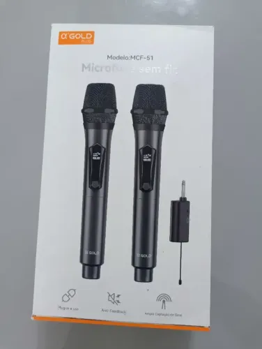 Kit de microfones sem fio, marca A'Gold, uso profissional