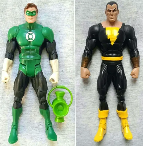 action figure lanterna verde e Adão negro dc universe clássico 16cm