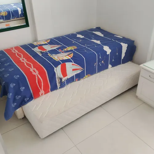 Cama Box Solteiro com Cama Auxiliar