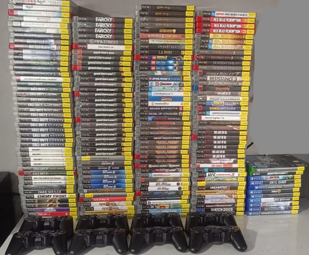 Controles Originais e Jogos ps3