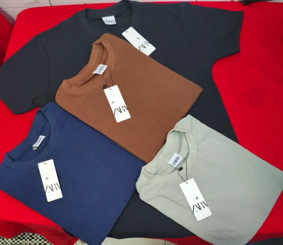 Camisa ZARA básica Texturizada, M ao GG